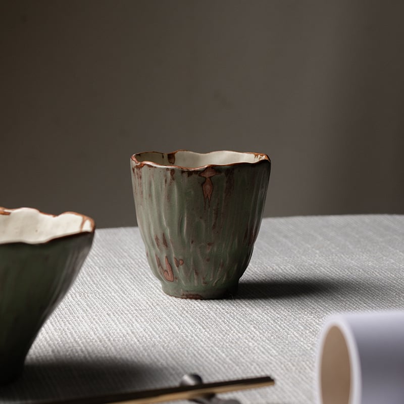 Withered Lotus Stoneware Cup