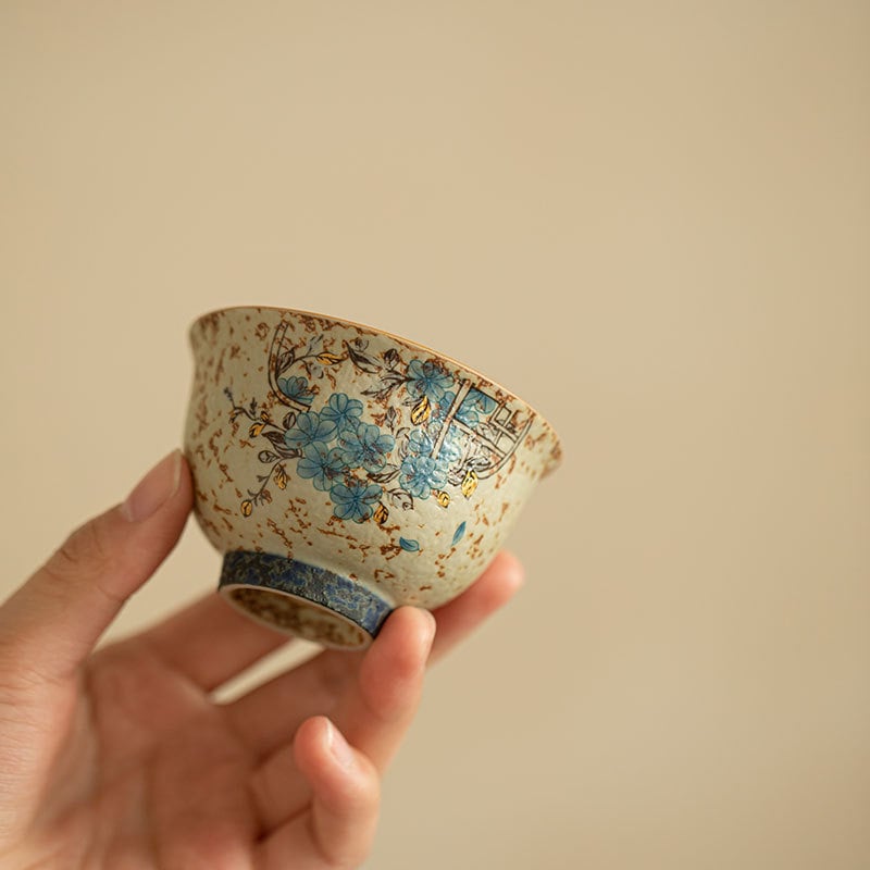 Blue Window Stoneware Cup