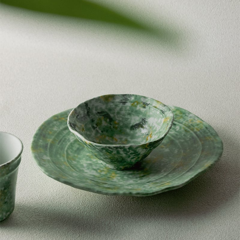 Irregular Bowl and Plate Set